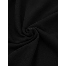 Mens Japanese Warrior Cat Print Crew Neck Pullover Sweatshirts